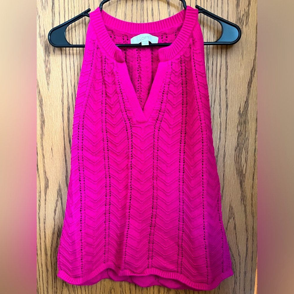 Loft pink sweater tank